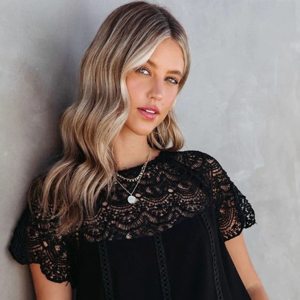 Elegant Black Lace Blouse